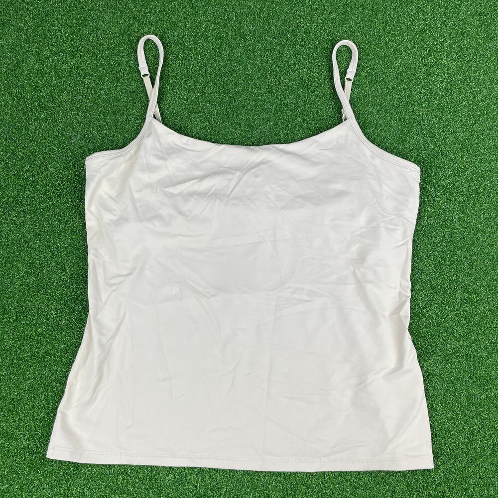 So Real So Right Ivory Adjustable Strap Bra Lined Tank Top Sz XL NEW